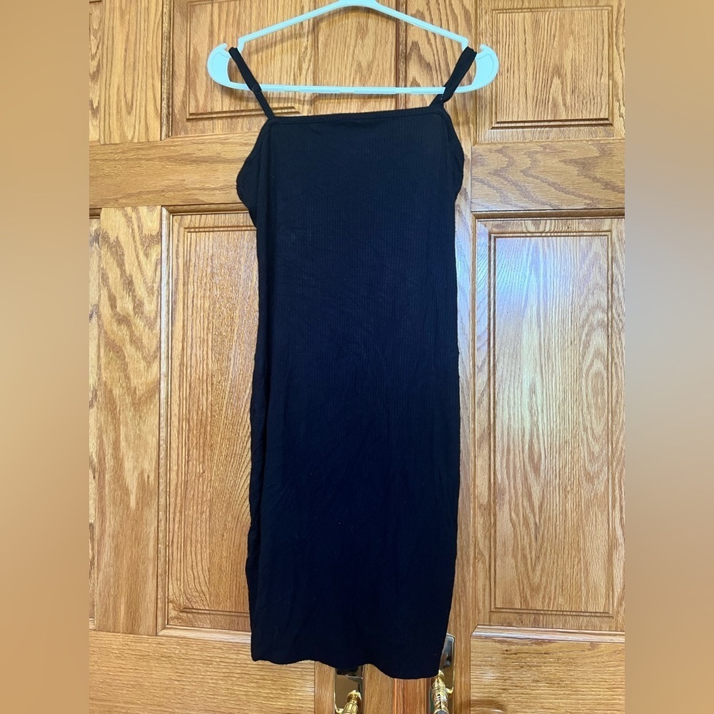 Bozzolo - Black Spaghetti Strap Midi Dress
